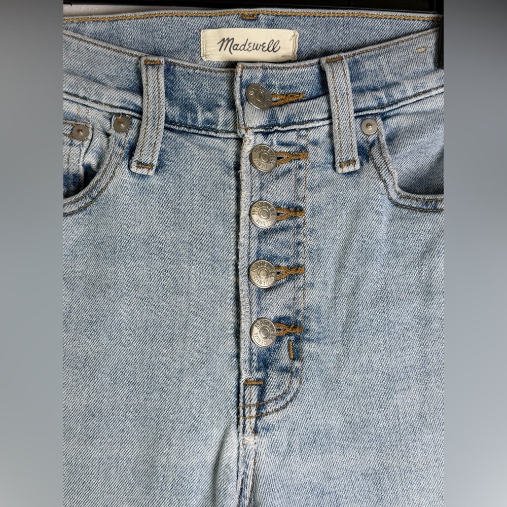Madewell Women’s The Perfect Vintage Straight Jean High Rise Button Fly Size 25 - Picture 2 of 11